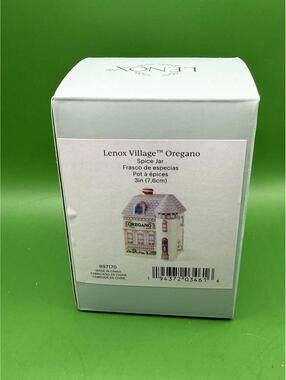 Lenox Spice Village OREGANO Spice Jar Mini Porcelain House 2nd Edition 3" New
